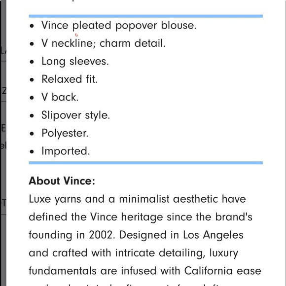 Vince chevron pleated white blouse XS - Picture 5 of 5